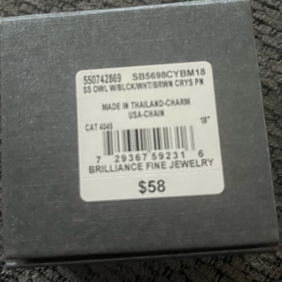 Brilliance Fine Jewelry Owl Necklace New - Picture 2 of 2